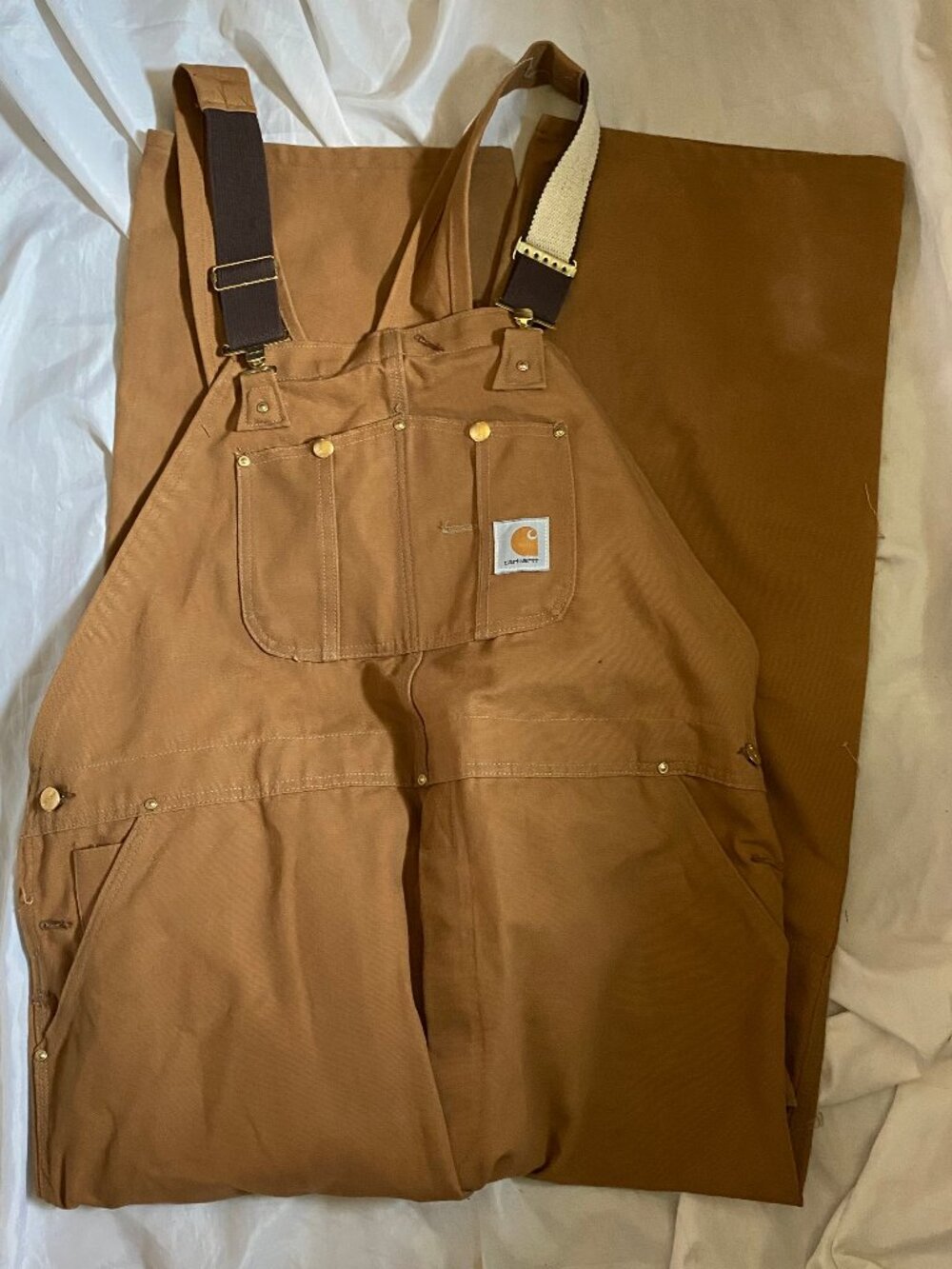 Vintage Carhartt Union Made Overalls Mens Size 46 x 30 r01brn Made in the USA